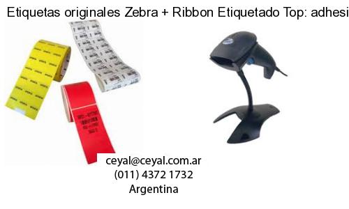 Etiquetas originales Zebra   Ribbon Etiquetado Top: adhesivo   ribbo