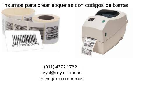 Insumos para crear etiquetas con codigos de barras