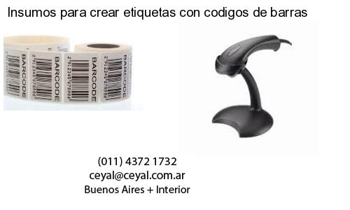 Insumos para crear etiquetas con codigos de barras