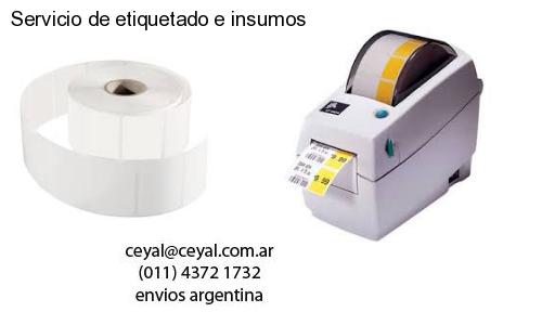 Servicio de etiquetado e insumos