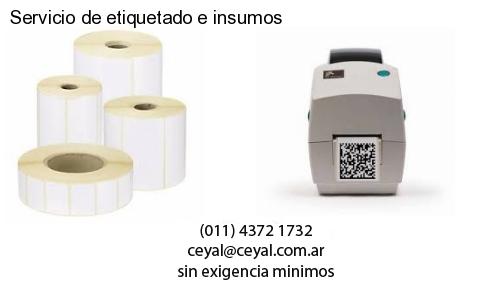 Servicio de etiquetado e insumos