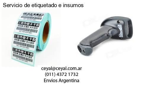 Servicio de etiquetado e insumos
