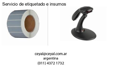 Servicio de etiquetado e insumos