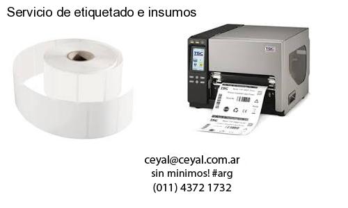 Servicio de etiquetado e insumos