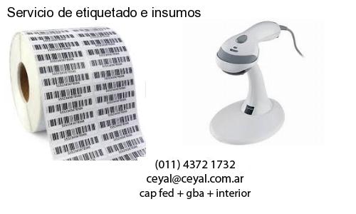 Servicio de etiquetado e insumos