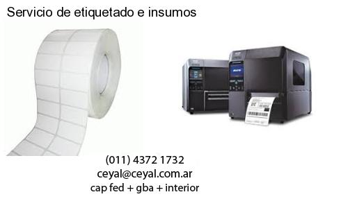 Servicio de etiquetado e insumos