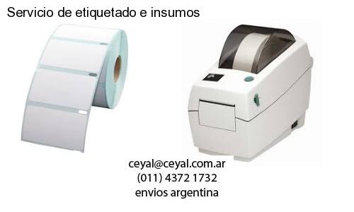 Servicio de etiquetado e insumos