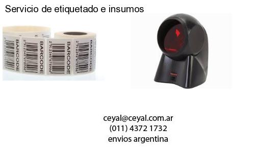 Servicio de etiquetado e insumos