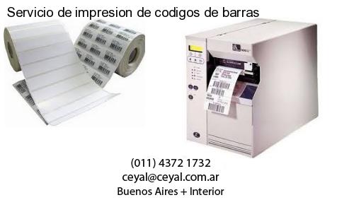 Servicio de impresion de codigos de barras