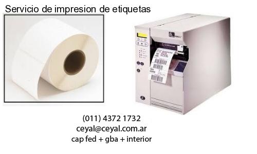 Servicio de impresion de etiquetas