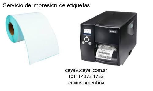 Servicio de impresion de etiquetas