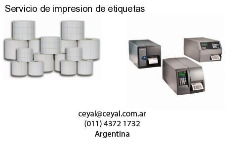 Servicio de impresion de etiquetas