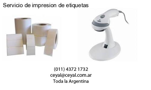 Servicio de impresion de etiquetas