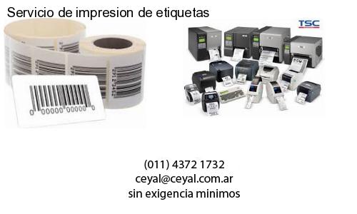 Servicio de impresion de etiquetas