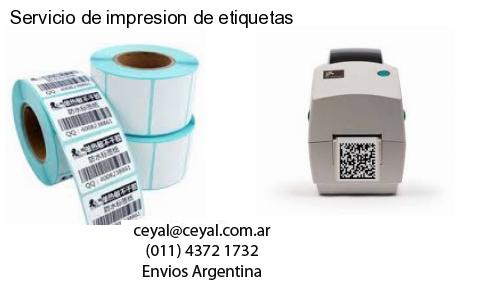 Servicio de impresion de etiquetas