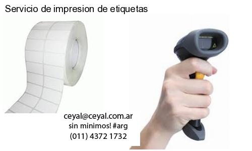 Servicio de impresion de etiquetas