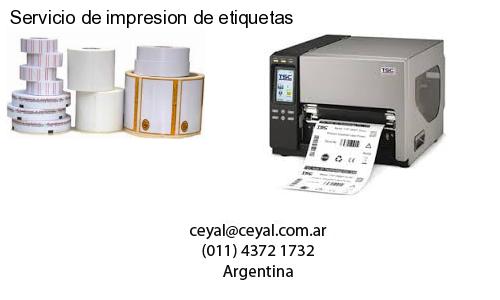 Servicio de impresion de etiquetas