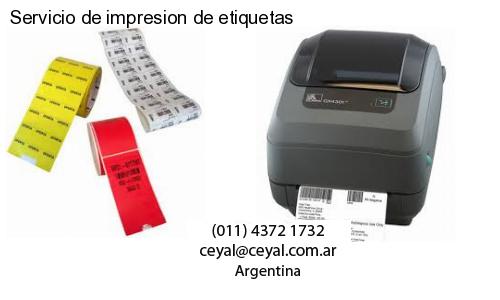 Servicio de impresion de etiquetas