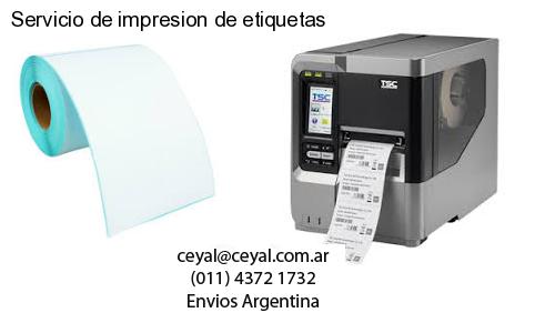 Servicio de impresion de etiquetas