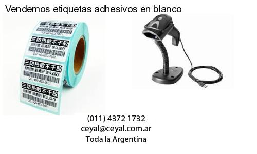 Vendemos etiquetas adhesivos en blanco