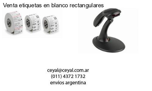 Venta etiquetas en blanco rectangulares