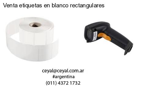 Venta etiquetas en blanco rectangulares