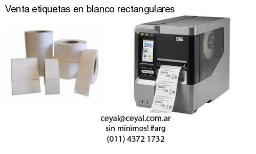 Venta etiquetas en blanco rectangulares