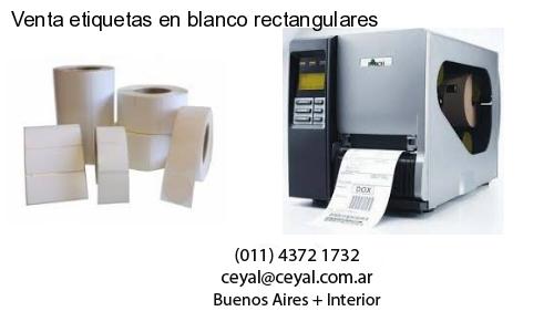 Venta etiquetas en blanco rectangulares