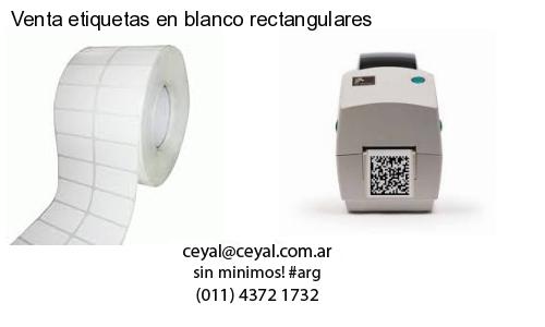 Venta etiquetas en blanco rectangulares