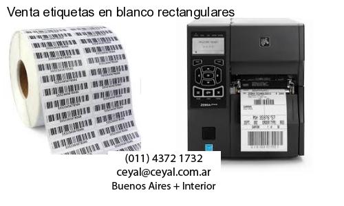 Venta etiquetas en blanco rectangulares