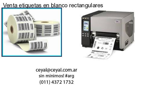 Venta etiquetas en blanco rectangulares
