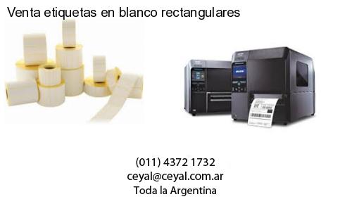 Venta etiquetas en blanco rectangulares