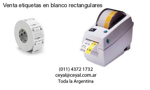 Venta etiquetas en blanco rectangulares