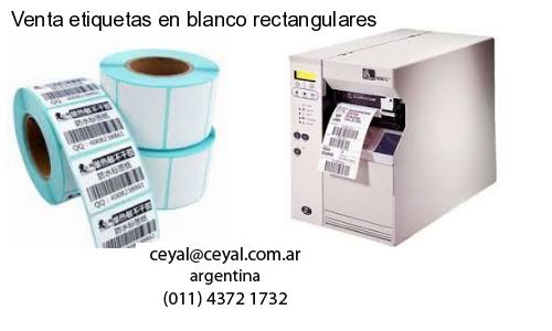 Venta etiquetas en blanco rectangulares