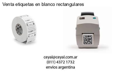 Venta etiquetas en blanco rectangulares