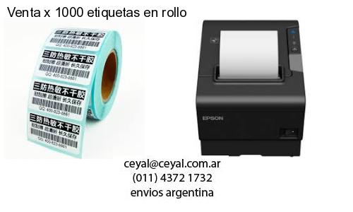 Venta x 1000 etiquetas en rollo