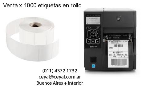 Venta x 1000 etiquetas en rollo