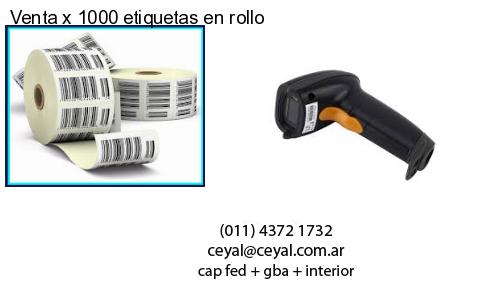 Venta x 1000 etiquetas en rollo