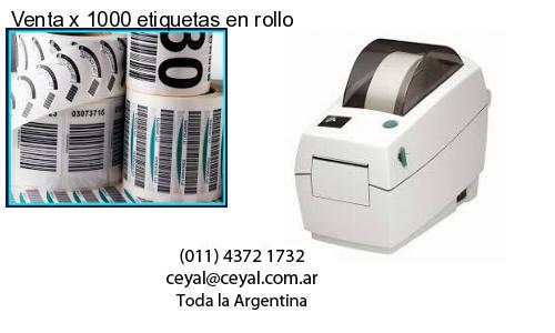 Venta x 1000 etiquetas en rollo