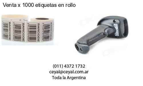 Venta x 1000 etiquetas en rollo