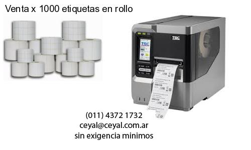 Venta x 1000 etiquetas en rollo