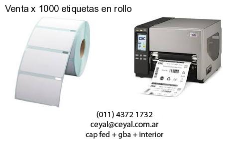 Venta x 1000 etiquetas en rollo