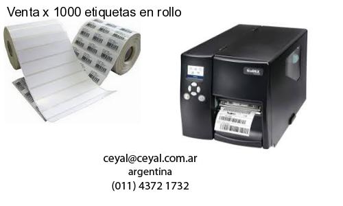 Venta x 1000 etiquetas en rollo