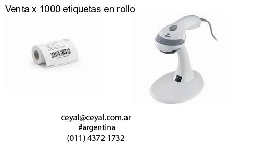 Venta x 1000 etiquetas en rollo