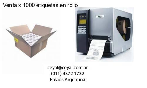 Venta x 1000 etiquetas en rollo