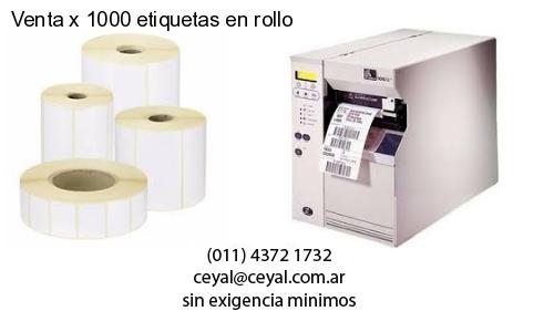 Venta x 1000 etiquetas en rollo