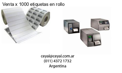 Venta x 1000 etiquetas en rollo