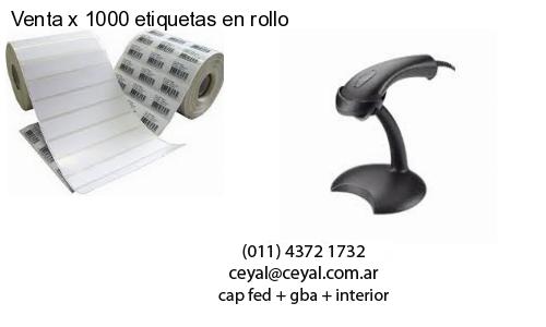 Venta x 1000 etiquetas en rollo