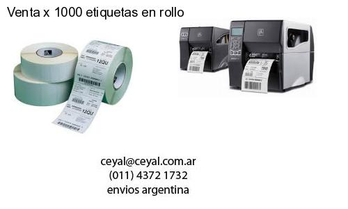 Venta x 1000 etiquetas en rollo