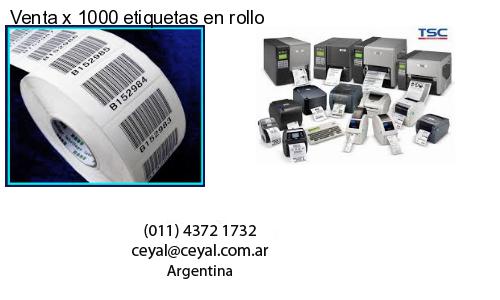 Venta x 1000 etiquetas en rollo